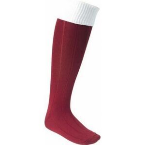 Euro Mens Football Socks / Maroon/White
